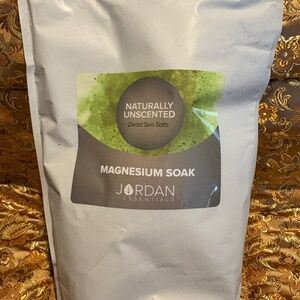 Magnesium Bath Soak 32oz Unscented Dead Sea Salts Sensitive-Jordan Essentials